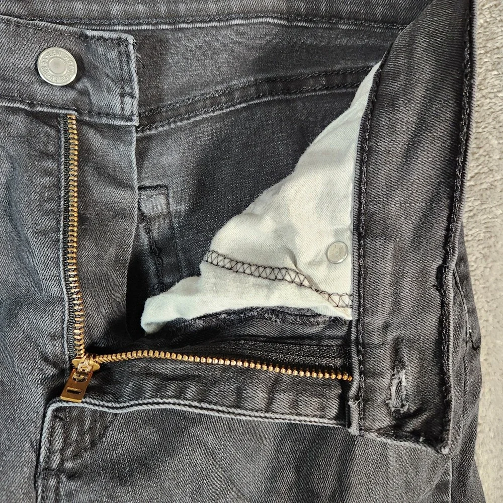 Levi's 514 Jeans Men's 30X29 (Tag 31X30) Black Premium Zip Stretch‎ Cotton Blend